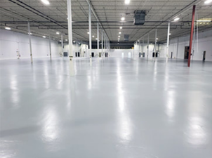 A commercial establishment with a smooth, shiny, concrete floor in Lehigh Valley.